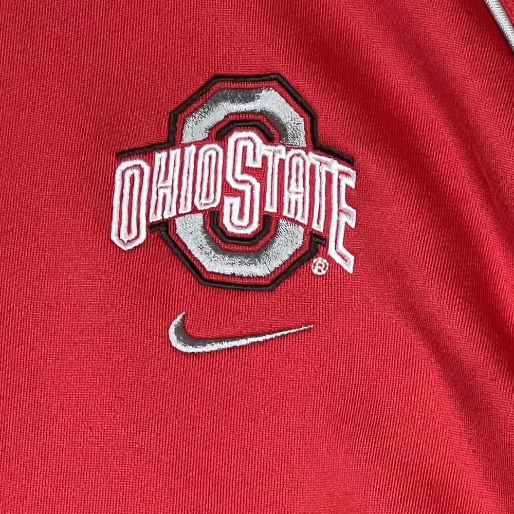 Vintage Nike Team Sweatshirt Men’s Medium Red Ohio State Buckeye Full Zip Swoosh - Picture 4 of 16